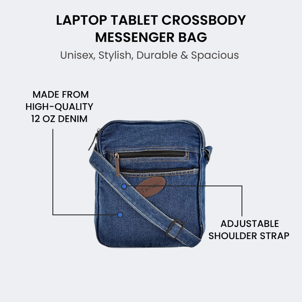 Denim 17L Laptop Cross Bag