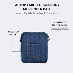 Denim 17L Laptop Cross Bag