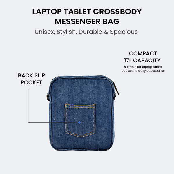 Denim 17L Laptop Cross Bag