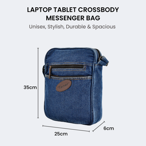 Denim 17L Laptop Cross Bag