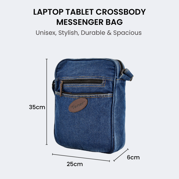 Denim 17L Laptop Cross Bag