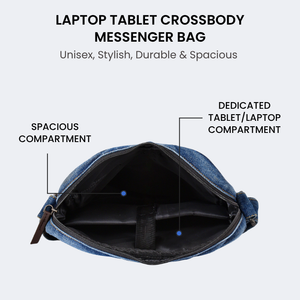 Denim 17L Laptop Cross Bag
