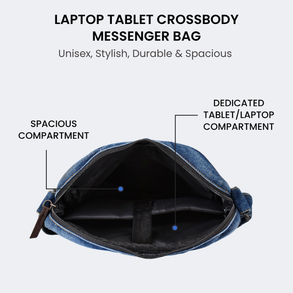 Denim 17L Laptop Cross Bag