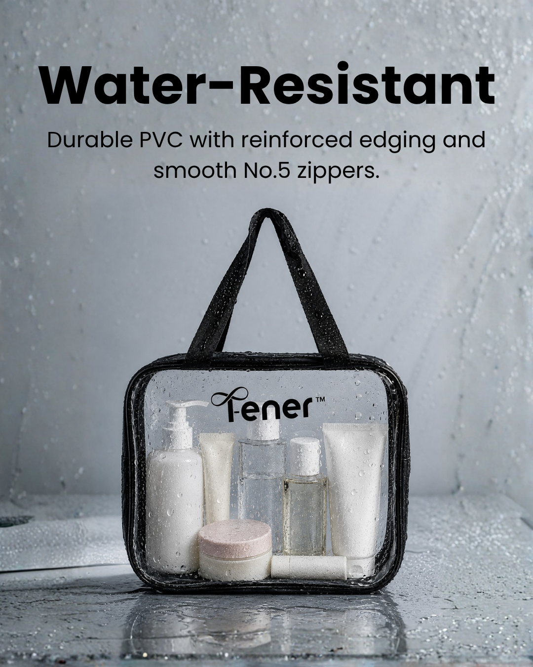 Transparent Travel Organizer Bag - spacious storage