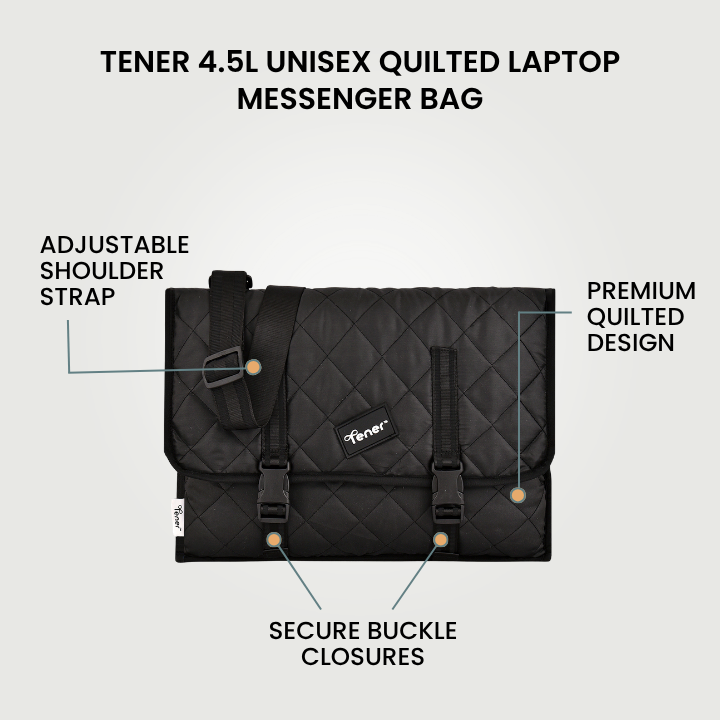 Tener 4.5L messenger bag rear quilted panel