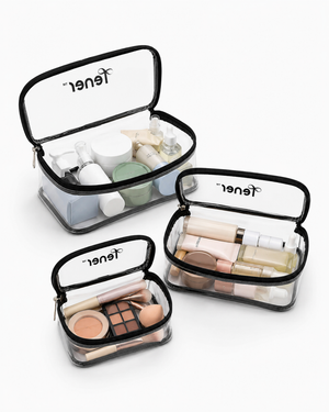 Transparent Travel Organizer Pouch Set of 3