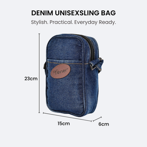 Denim 3L Crossbody Sling Bag