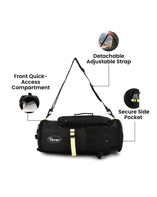 Tener 32L 3-in-1 Convertible Duffel Bag, Backpack & Hand Bag