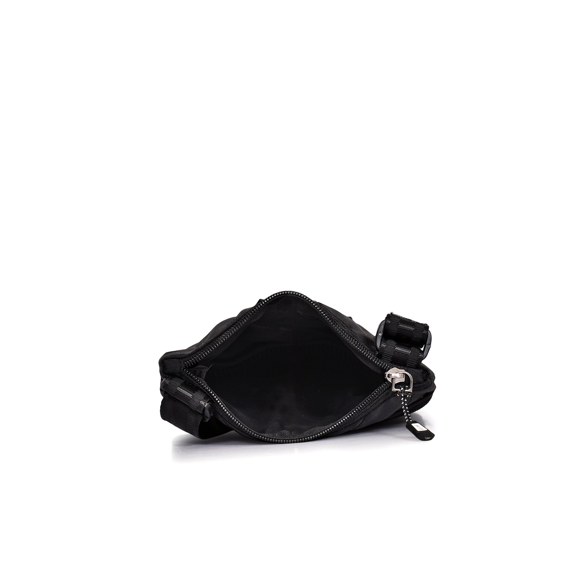 Tener quilted sling bag open interior