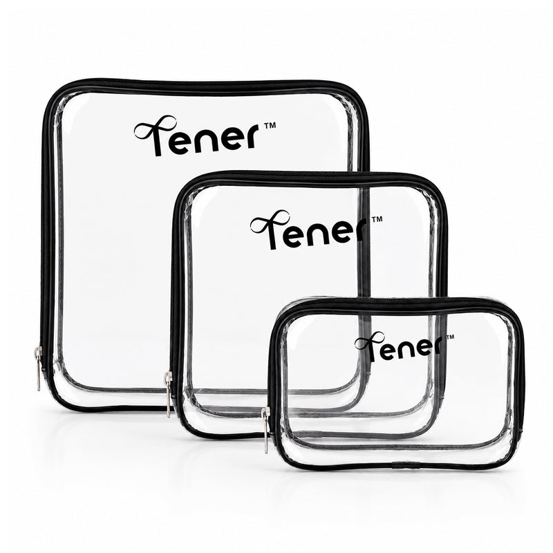 Transparent Travel Organizer Pouch Set of 3