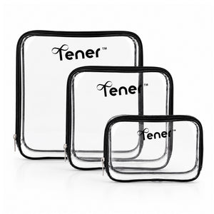 Transparent Travel Organizer Pouch Set of 3