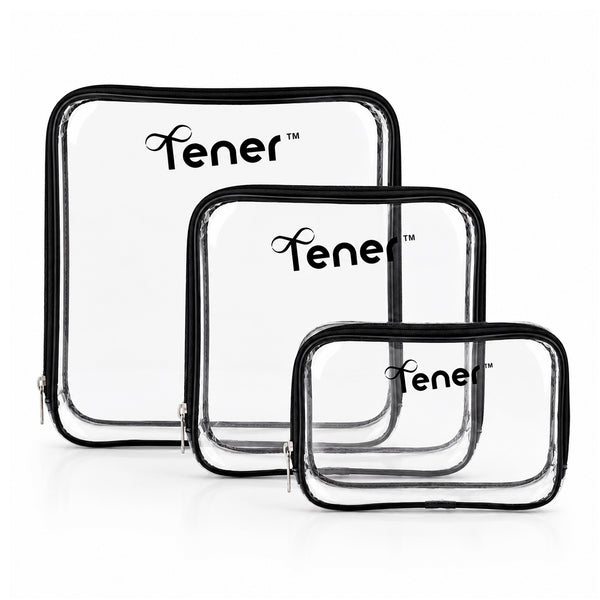 Transparent Travel Organizer Pouch Set of 3