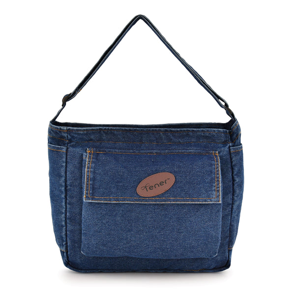 Denim 15L Crossbody Tote laptop Sling Bag