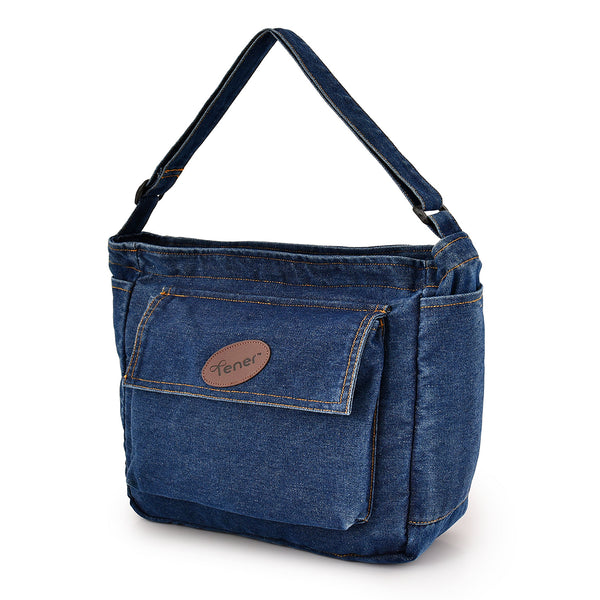Denim 15L Crossbody Tote laptop Sling Bag