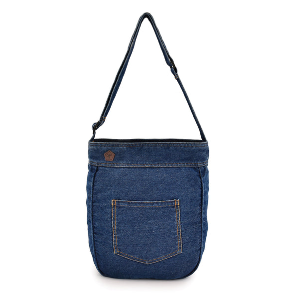 Denim 9L Sling Bag with Front & Back Utility Pockets