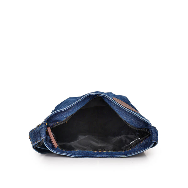 Denim 9L Sling Bag with Front & Back Utility Pockets