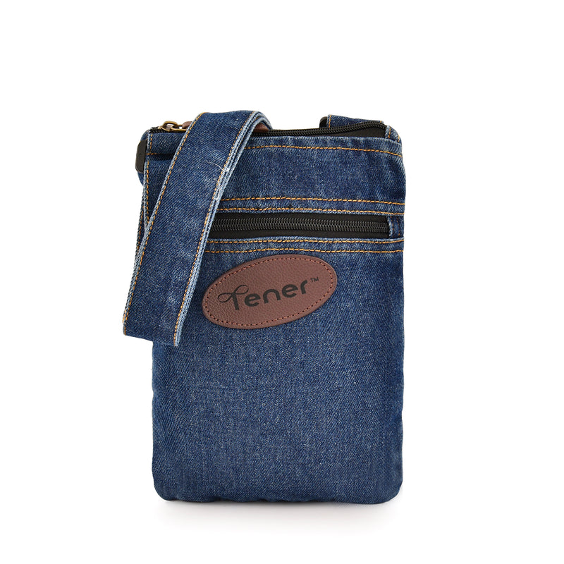 Denim Sling Bag 2.5L with 3 Utility Pockets