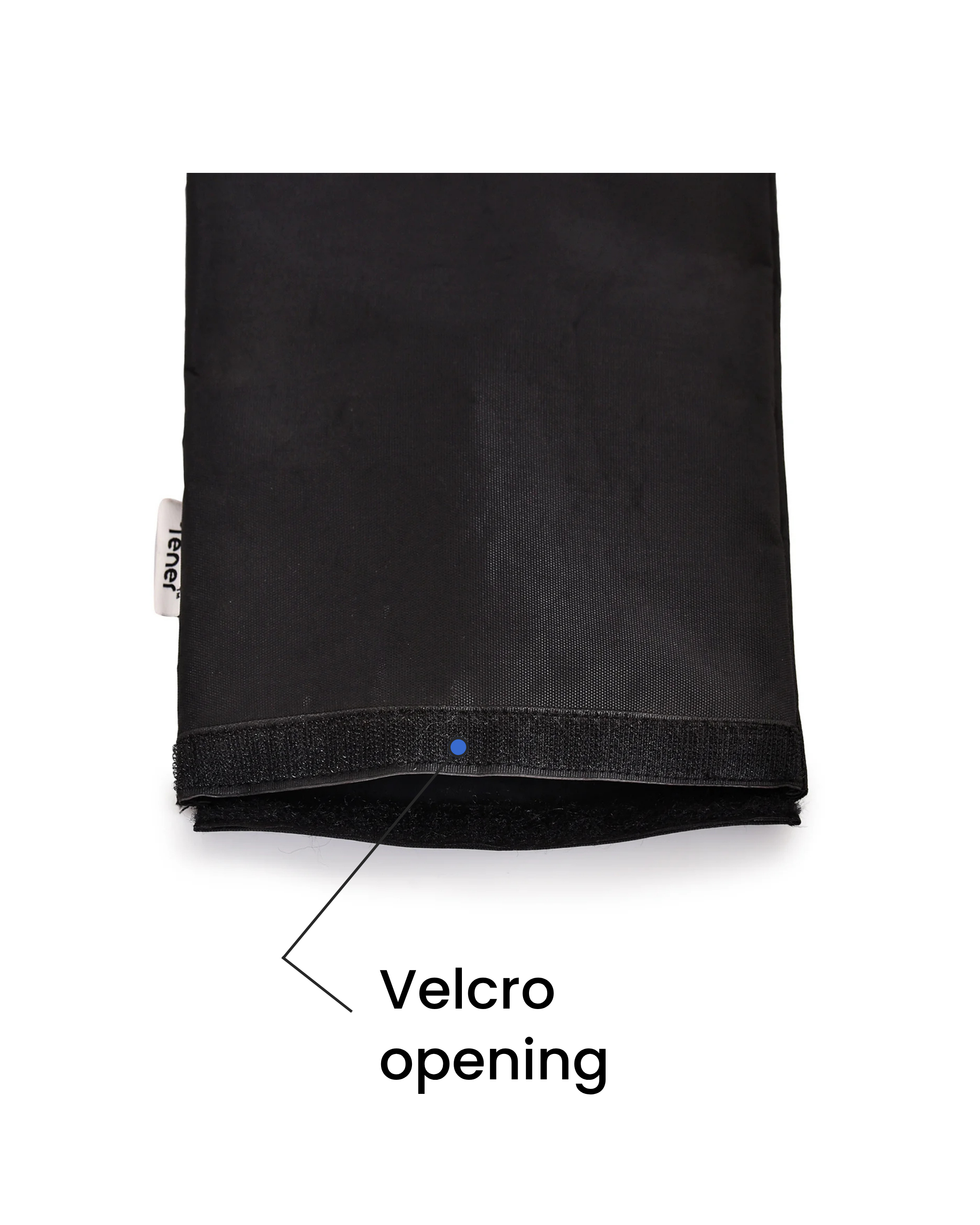 Tener car trash bag wide Velcro opening at the bottom