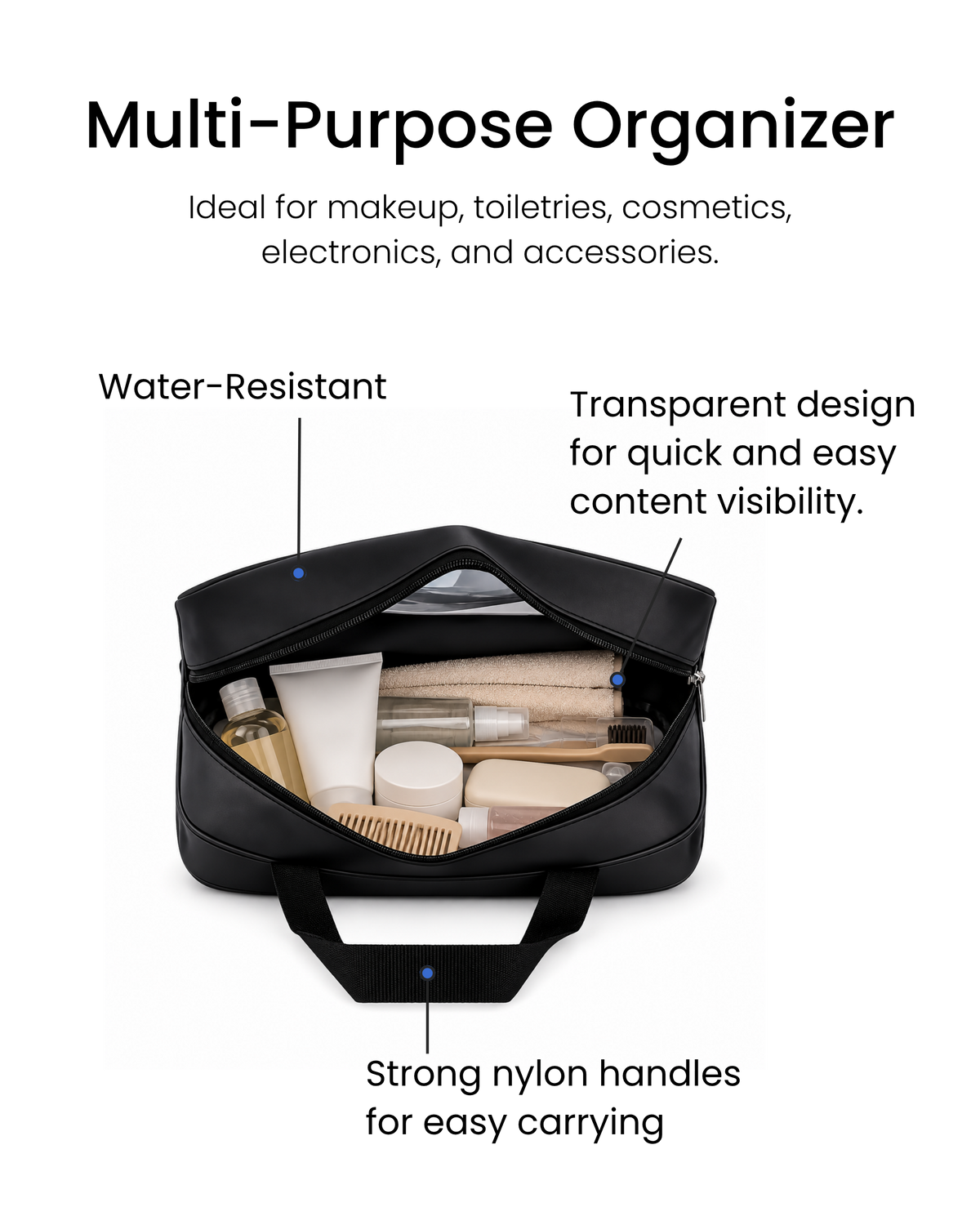 Transparent Travel Organizer Bag