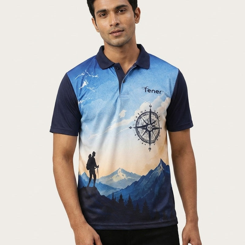 Tener "Not All Who Wander Are Lost" Travel Jersey Polo
