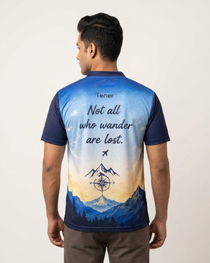 Tener "Not All Who Wander Are Lost" Travel Jersey Polo